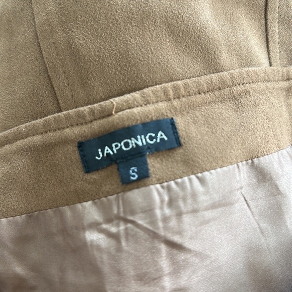 LF JAPONICA WOMAN Suede texture stretch mini skirt - Picture 8 of 9